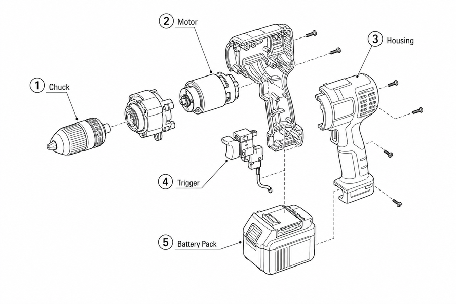 Generate exploded views from product photos or CAD screenshots — output