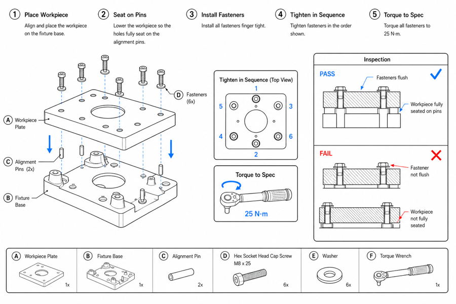 Create visual manufacturing assembly instructions — edited