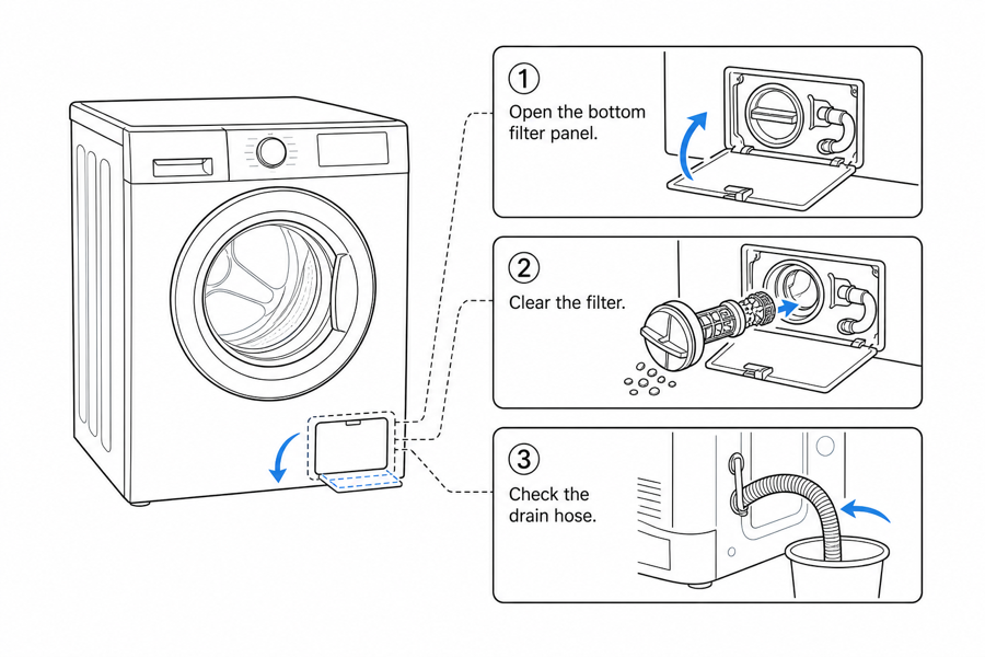 Generate troubleshooting guide illustrations — output